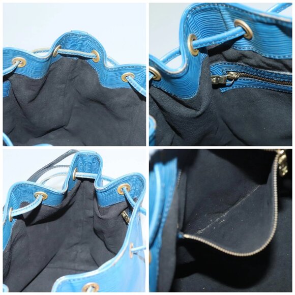 LOUIS VUITTON Epi Petit Noe Shoulder Bag Blue M44105 LV Auth 128576 - Picture 15 of 16